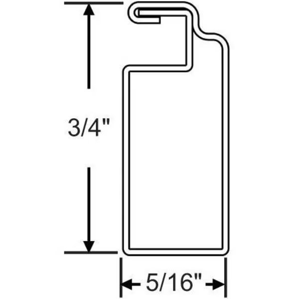 12ft 6in Screen Frame White, Strybuc, Mfr#: 90H-221